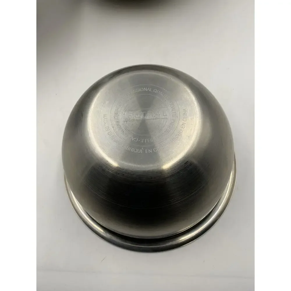 Set of 8 Stainless Steel professional grade Prep Bowls with Lids,